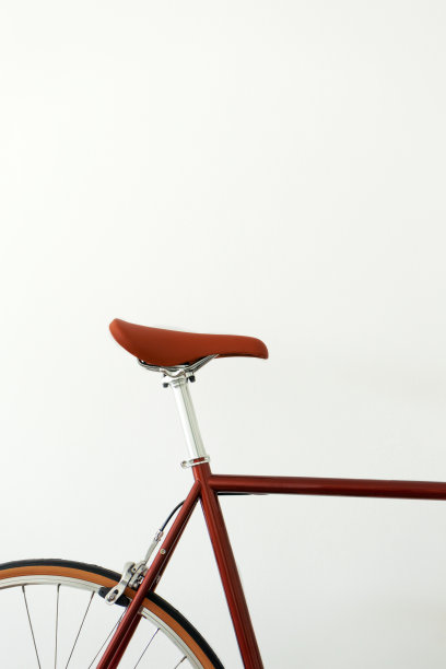 自行车鞍座棕色城市特写，垂直图片下载