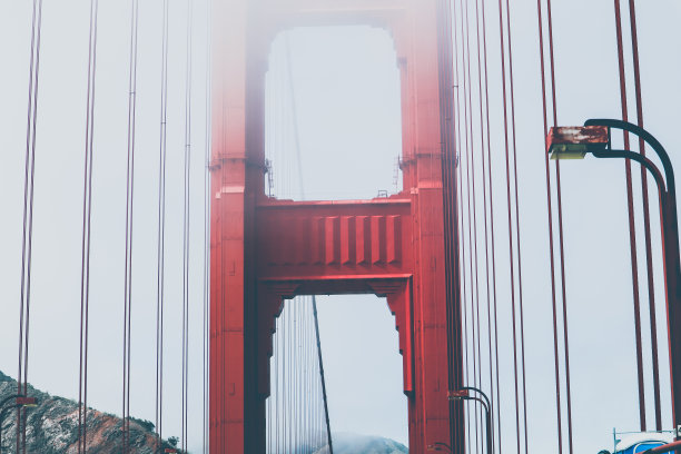 大雾笼罩着金门大桥。图片下载