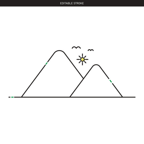 山图标矢量设计。图片下载