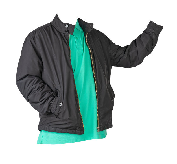 男子夹克和衬衫孤立在白色背景。时尚的休闲装图片下载