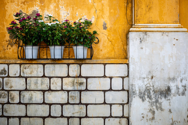 白色砖墙。图片下载