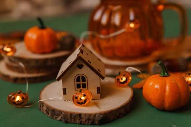 秋季装饰以万圣节为主题图片下载