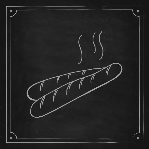 2022年慕尼黑啤酒节。在黑色粉笔板上手绘的巴伐利亚香肠。德国的传统节日。图片下载