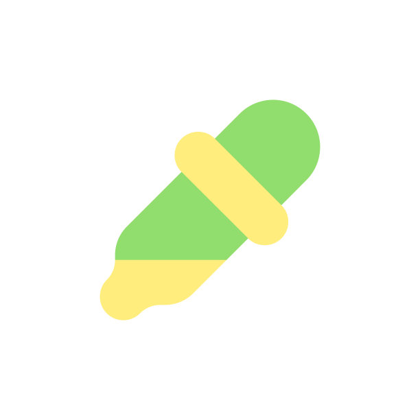 滴管平面彩色ui图标图片下载