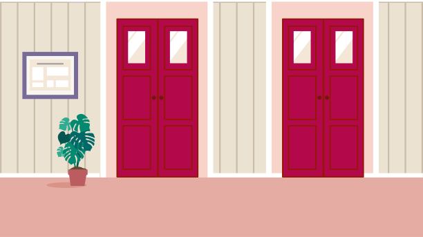 矢量住宅走廊与门图片下载