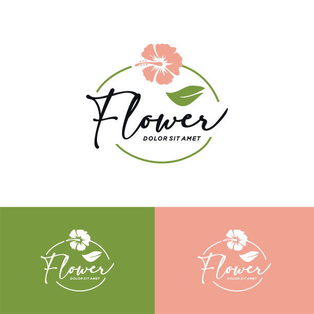 简单的花设计矢量模板图片下载