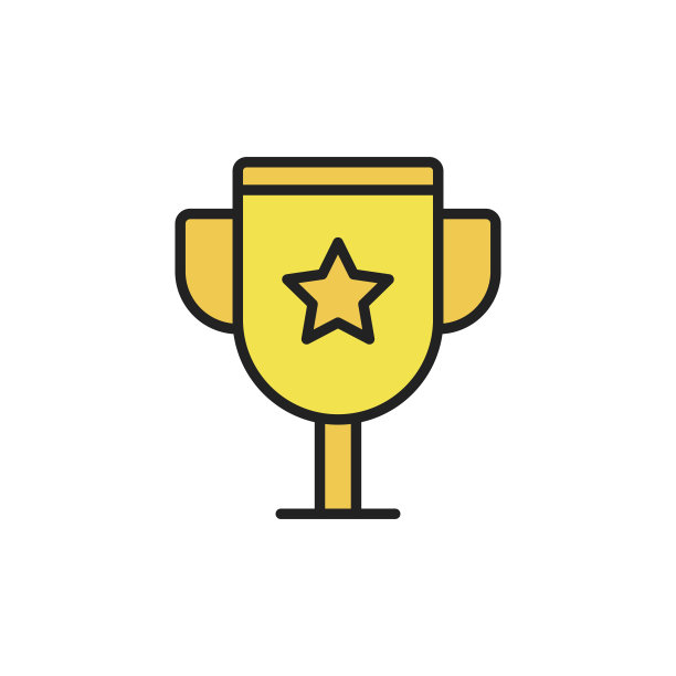 金杯细线图标。五颜六色的线性符号。矢量插图。图片下载