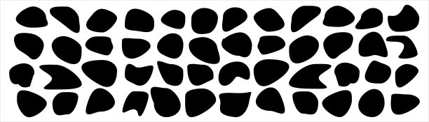 一组不同的斑点形状。随机抽象的液体形状，圆形抽象的有机元素。卵石，水滴和水滴的轮廓。简单的圆形形状。矢量图图片下载