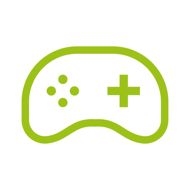 游戏图标在白色背景。游戏符号流现代游戏无线控制器图标图片下载