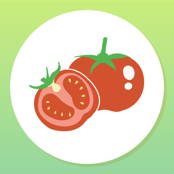 切成两半的红番茄，是可以为人类提供其他生命健康的C水果图片下载