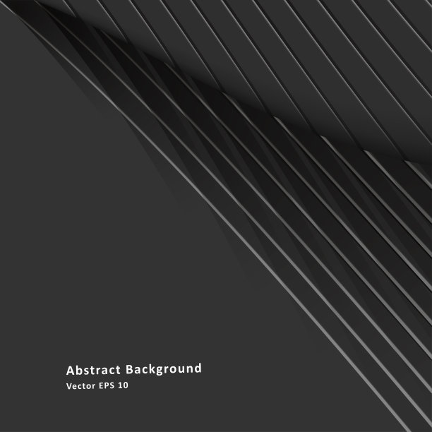 webbabstract黑色背景，纸折仿条纹，逼真的3d效果图片下载