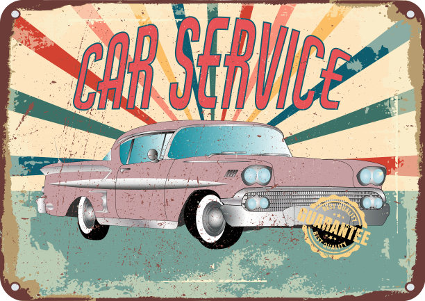 汽车服务粉红色古董美国车在古董图片下载