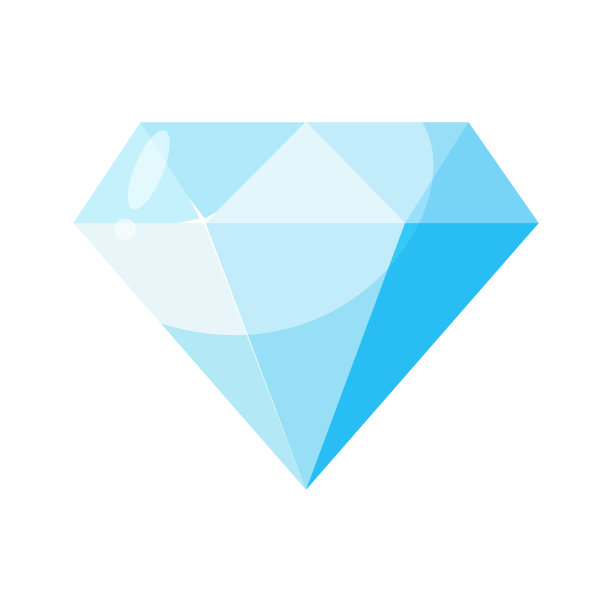 卡通蓝色钻石闪光石孤立图片下载