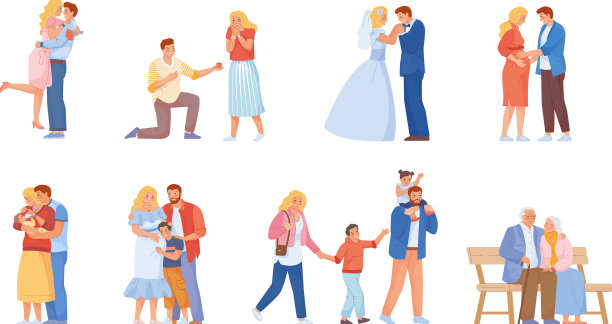 家庭阶段夫妻婚姻观念父母图片下载