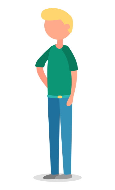 金发男人创业孤立的卡通风格的角色图片下载