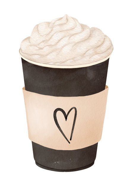 一杯咖啡。水彩风格的一杯咖啡的图像。在白色背景上孤立的插图。图片下载