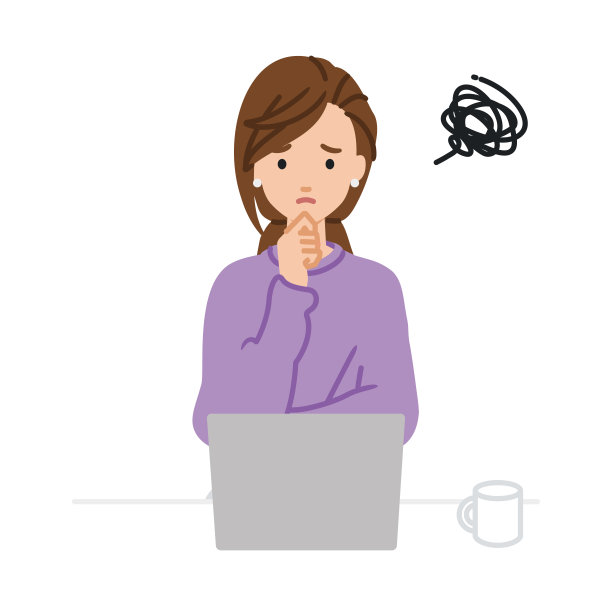 一个拿着杯子，手指托着下巴站不稳的随意女人图片下载