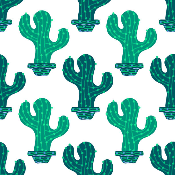 夏季仙人掌印刷织物和纺织品和包装和礼品和卡片和亚麻布图片下载