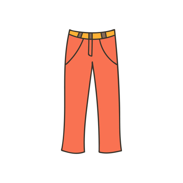 运动裤彩色涂鸦插图在矢量。运动裤彩色图标在矢量。图片下载