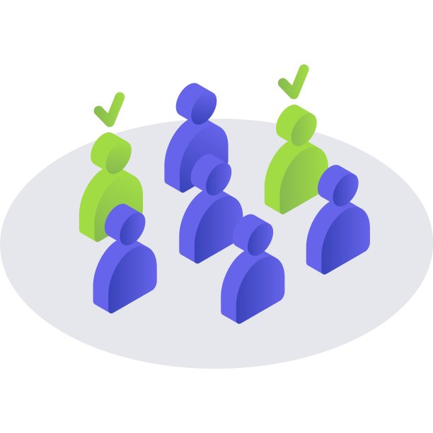 在人体3d图标矢量上打勾图片下载