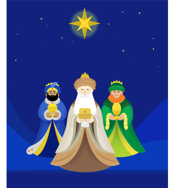 三个智者在伯利恒之星下图片下载