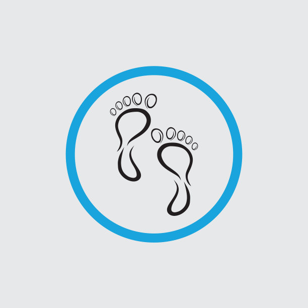 脚部护理标志设计理念标志性的脚部标志图片下载