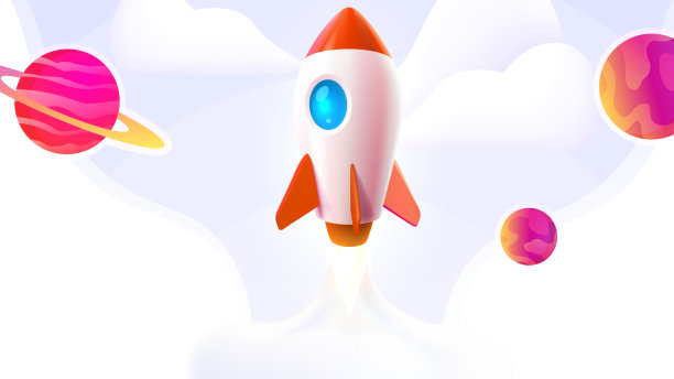 火箭太空创业创意封面图片下载