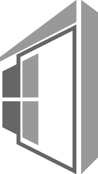 房子窗户标志图标设计模板图片下载