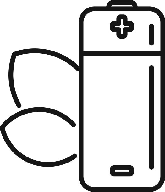 生态充电电池图标勾勒自然图片下载