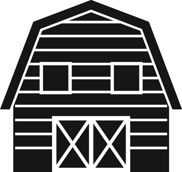 农场谷仓标志着简单的生态农业图片下载