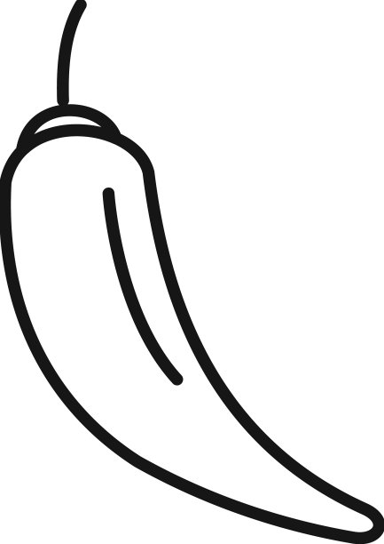 农场辣椒图标勾勒有机农业图片下载