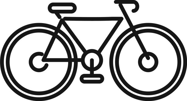 自行车图标轮廓适合修身图片下载