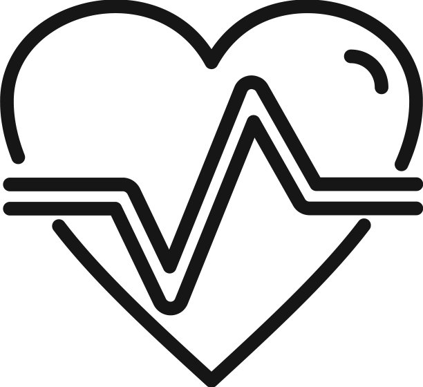 心率图标勾勒减肥食品图片下载