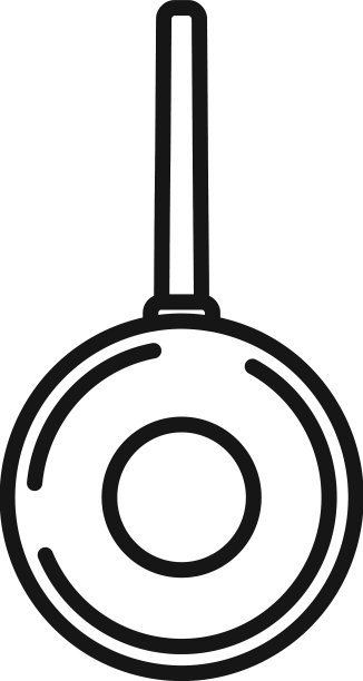 灶台炒锅图标煎锅轮廓煎图片下载
