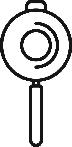 烹饪厨具图标：煎锅与炒锅图片下载