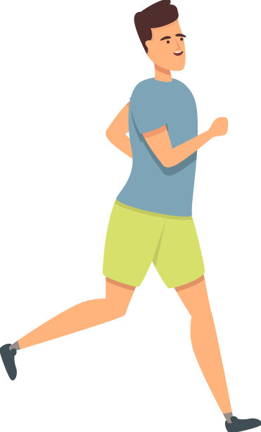 男孩晨跑图标卡通孩子图片下载