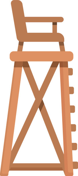 救生员沙滩椅图标卡通水图片下载