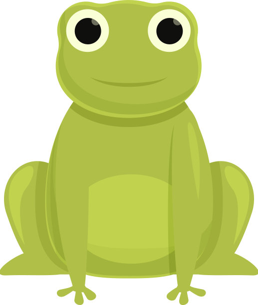 可爱的青蛙图标卡通绿色人物图片下载