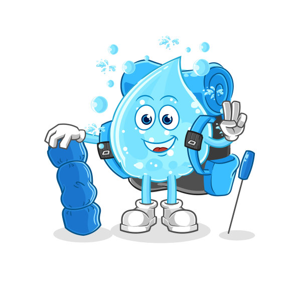 苏打水去露营吉祥物卡通图片下载