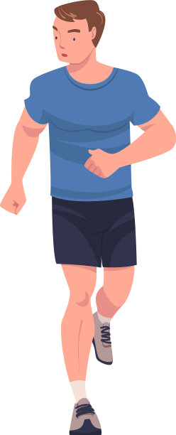 穿着运动服和运动鞋跑步的男人图片下载