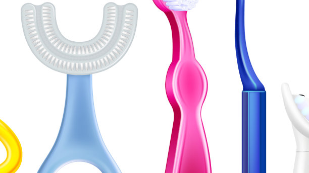 牙刷浴室设置逼真图片下载