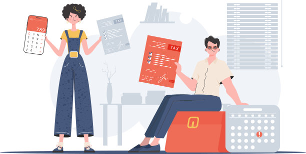 一个女人站在那里，手里拿着一个计算器图片下载