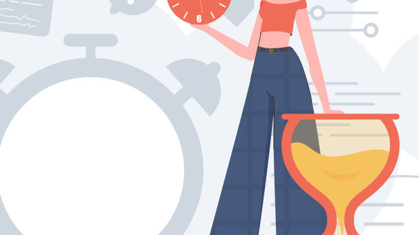 一个成熟的女人站在那里，手里拿着手表图片下载