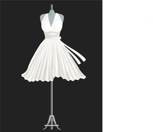 玛丽莲的白色礼服图片下载