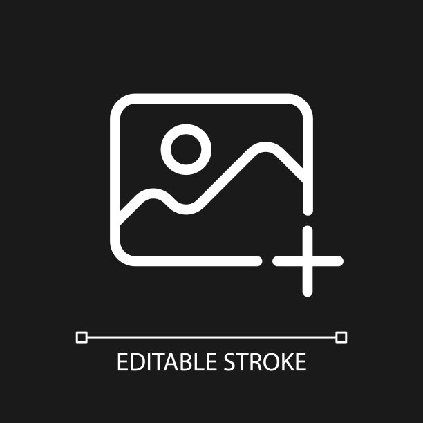 添加图片像素完美的白色线性ui图标的黑暗主题图片下载