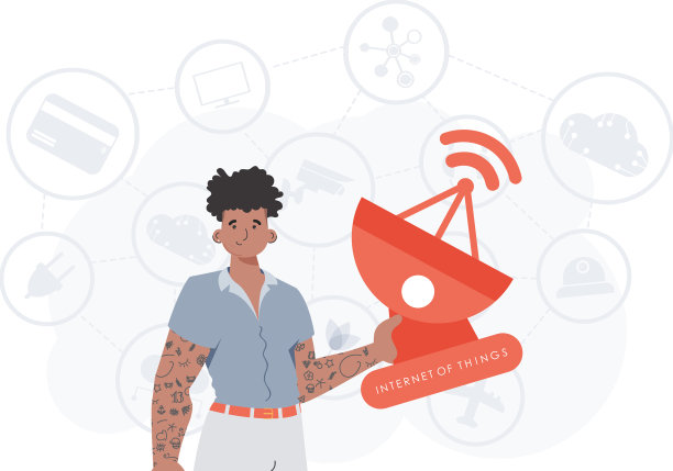 一个男人手里拿着一个卫星天线图片下载