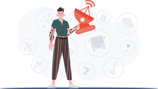 一个男人手里拿着一个卫星天线图片下载