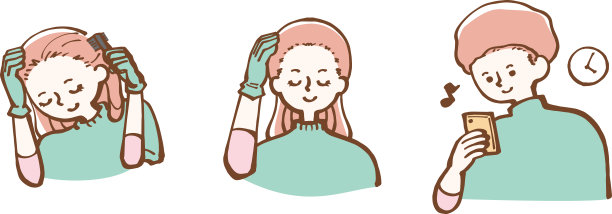 女人头发着色着色头发插图图片下载