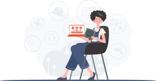 一个女人拿着笔记本电脑，里面装着处理器芯片图片下载