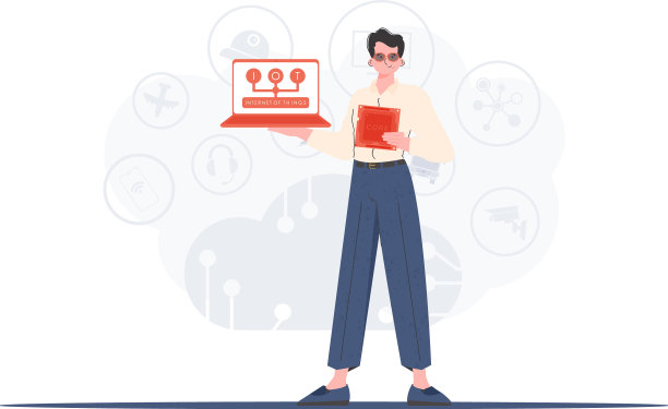 一个男人拿着一台笔记本电脑和一个处理器芯片图片下载